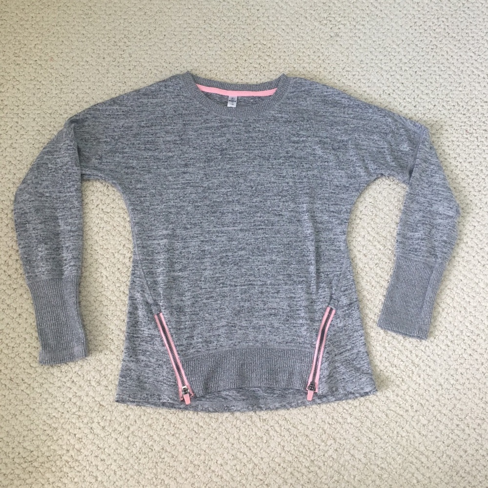 Girls Gray and Pink Sweater